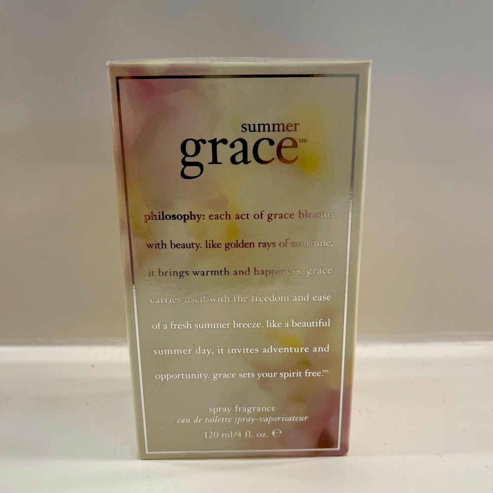 Brand New Summer Grace philosophy 4 ounce spray fragrance sealed